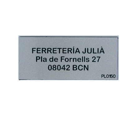 20-PM – Placa Buzón Formica negra – DelPino