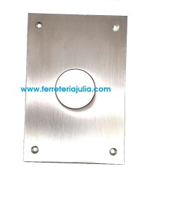 escudo placa 80x120 para cilindros d.32 INOX