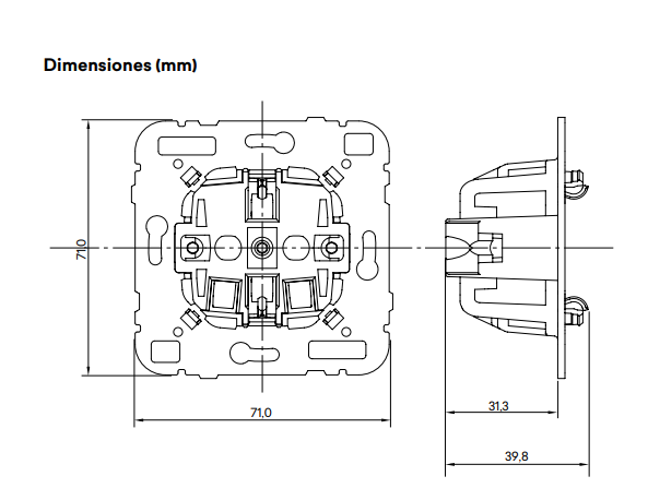 base schuko EFAPEL MEC-21 21131
