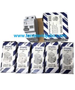 6 unidades interruptor diferencial 2p 40A 30mA EFAPEL MODUS 55