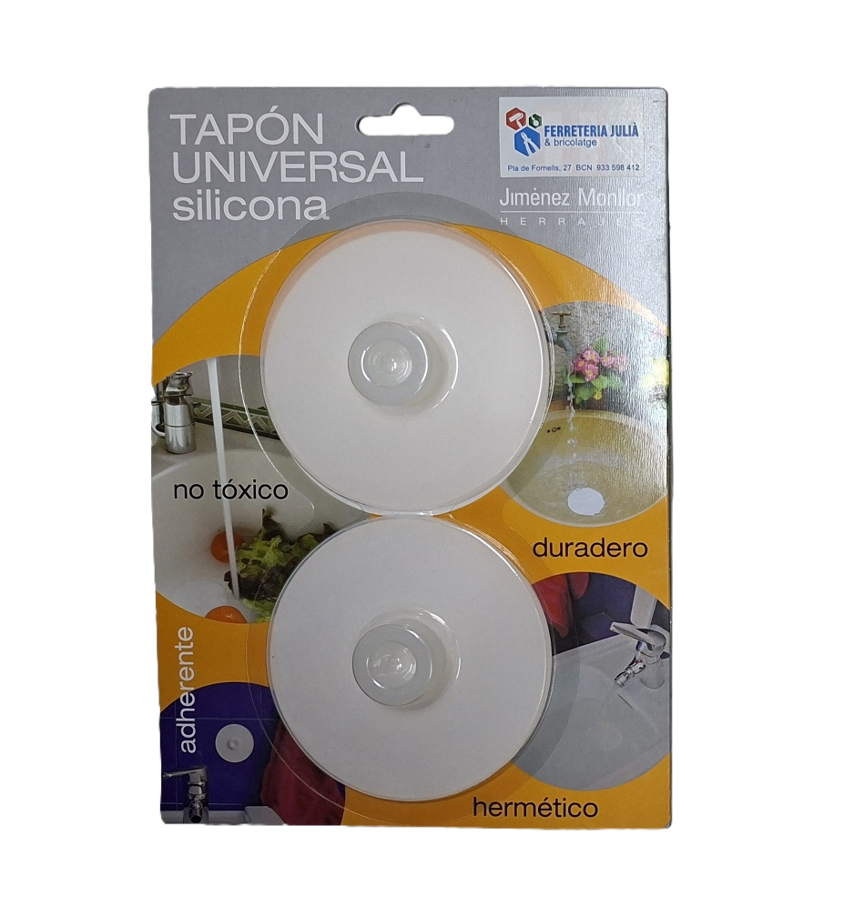 tapón desagüe universal silicona 90mm (2 unidades) S-620