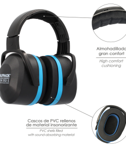 auricular protector auditivo cascos CE SNR 29 dB - Imagen 3