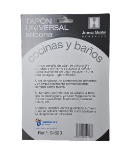 tapón desagüe universal silicona 90mm (2 unidades) S-620