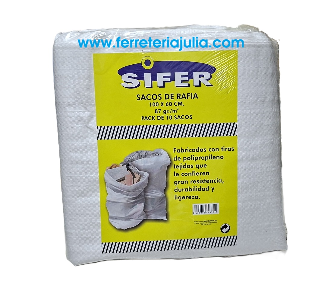 sacos rafia 60x100cm (x10 unidades)