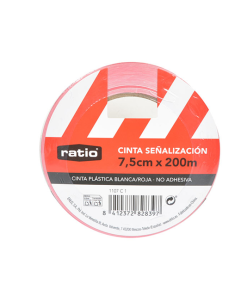 cinta balizamiento obras ROJA/BLANCA 200mts