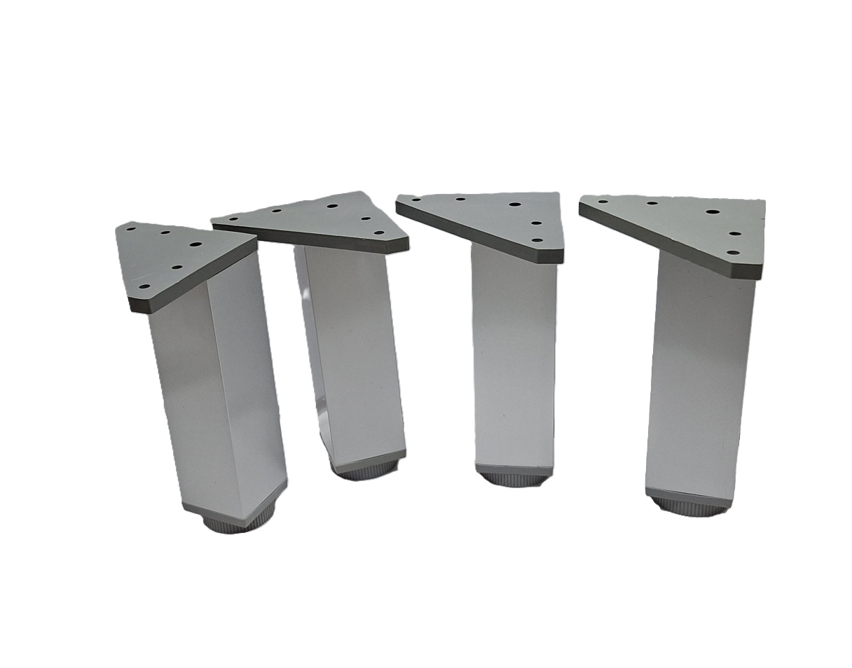patas cuadradas aluminio cromo mate