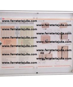tablón anuncios 2xA4 aluminio.