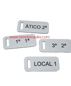 etiqueta identificador contador BLANCA letra negra 60x25mm