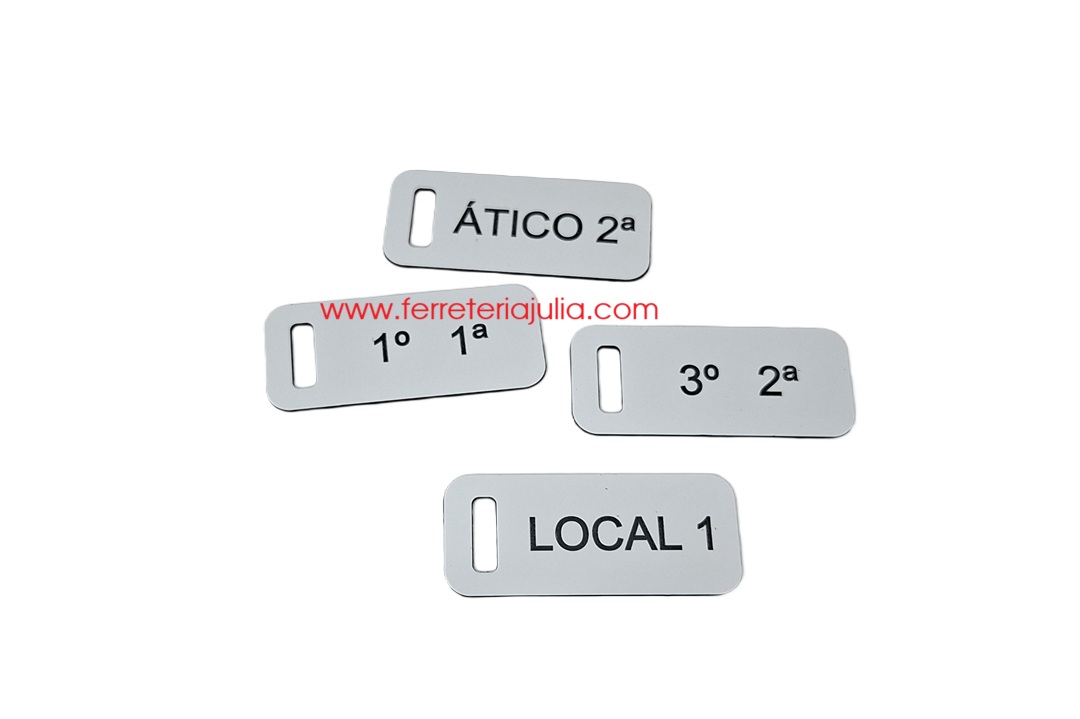 etiqueta identificador contador BLANCA letra negra 60x25mm