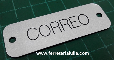 grabado placa CORREO 60x20 - Ferreteria Julià