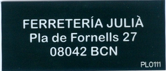 Grabado placas buzón para comunidades - Ferreteria Julià