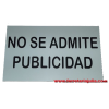 grabado placa NO PUBLICIDAD 150X90mm adhesiva