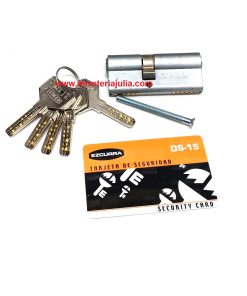 cilindro EZCURRA DS-15 70mm descentrado cromo mate