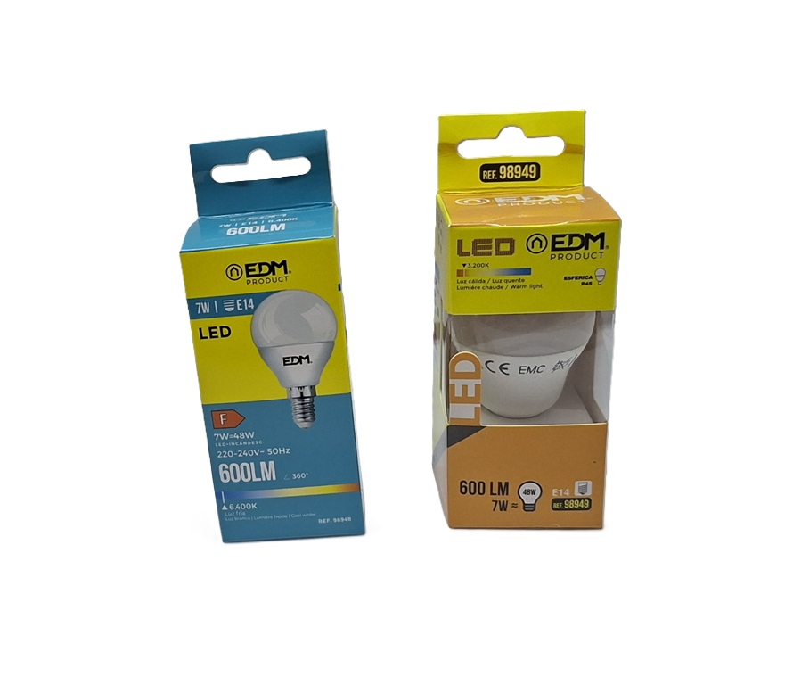 lámpara esférica LED 7W E-14 - Imagen 2