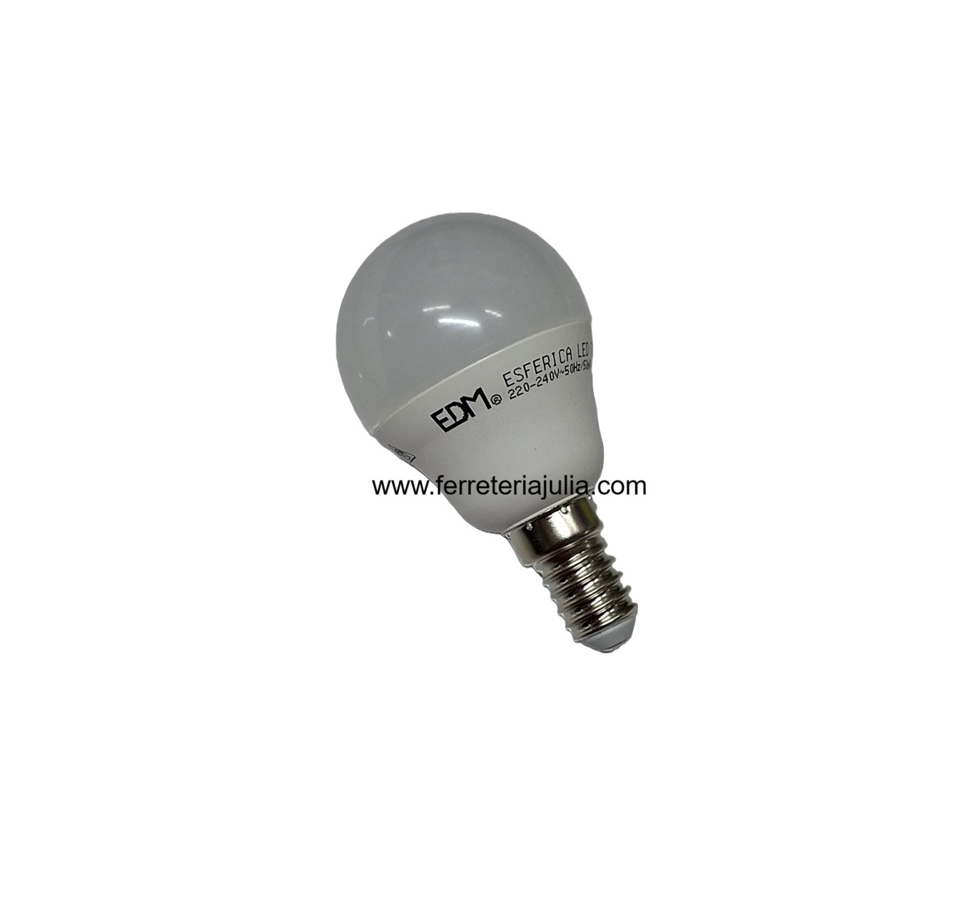 lámpara esférica LED 7W E-14