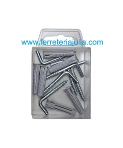 blister taco Fischer SX Plus 6 + alcayata 19x50 6 unidades