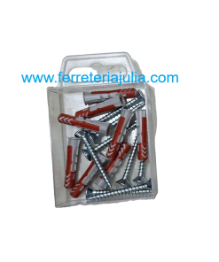 blister taco DUOPOWER 6 con tornillo 4,5x40 8 unidades