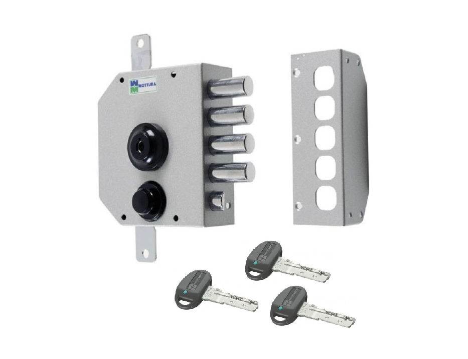 cerradura MOTTURA 30630V plata DERECHA llave CP8