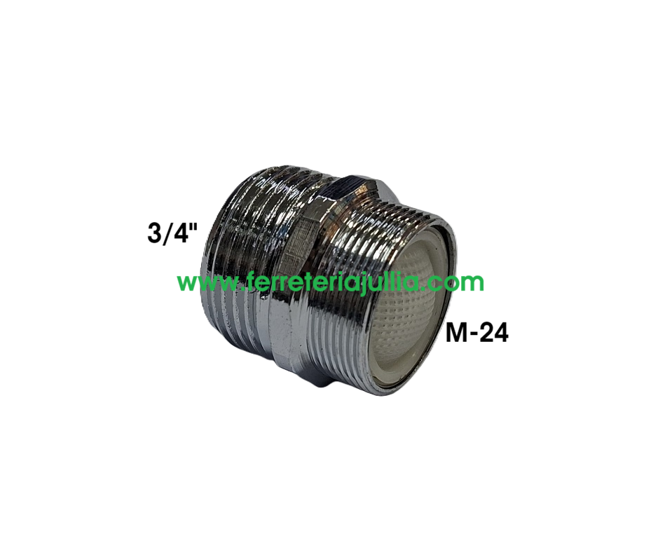 atomizador adaptador M-24 a rosca 3/4" macho