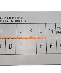 placa grabada baterías contadores agua