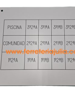 placa grabada baterías contadores agua
