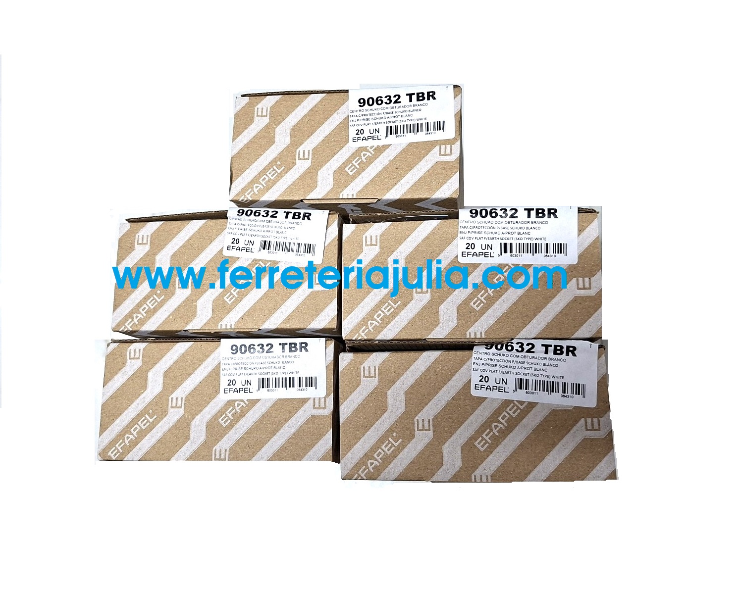 100 tapa base schuko EFAPEL logus 90 base blanco
