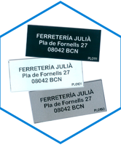 Grabado placas buzón y puerta