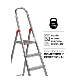 Escalera Aluminio Rolser Norma 220 5 Peldaños anchos - Imagen 3