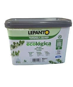 pintura plástica ecológica interior cubeta 4lts BLANCA
