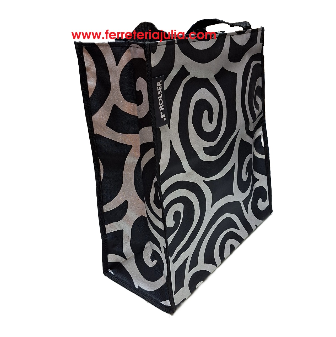 Bolsa de mano reutilizable Rolser Spiral plata
