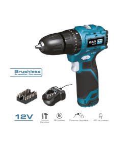 kit taladro a batería KOMATools 12V BRUSHLESS
