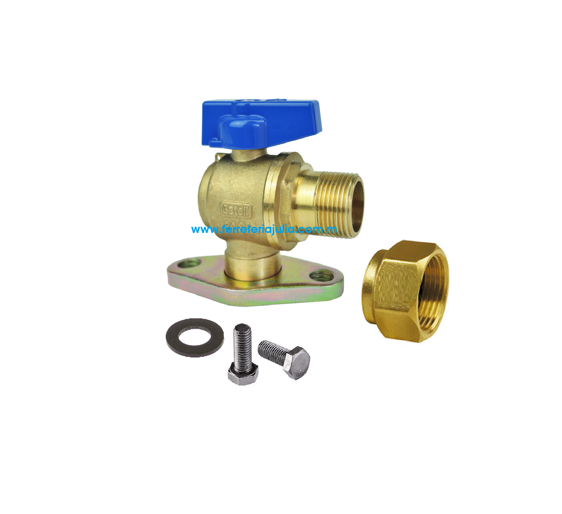 conjunto llave entrada+salida DN 20/25 a 1" teflonada - Imagen 2