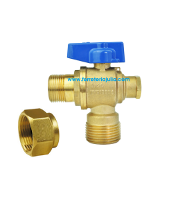 conjunto llave entrada+salida DN 20/25 a 1" teflonada - Imagen 3