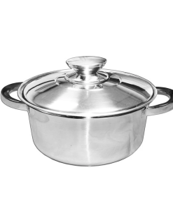 cacerola TALOX acero INOX 18/8 con tapa