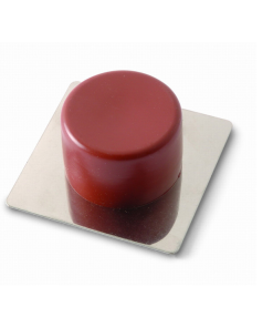 Tope puerta adhesivo marrón base INOX