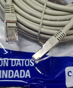 Alternative view of cable red UTP CAT6 1mts RJ45x2 macho