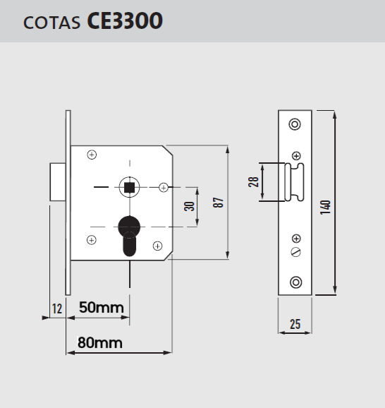 cerradura ORENGO 3300 50mm